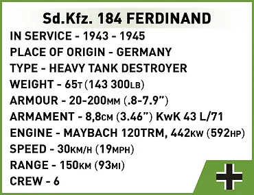 Cobi Klocki Klocki Sd.Kfz. 184 Ferdinand