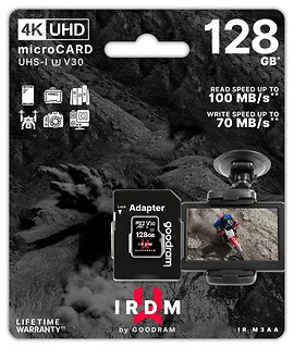 GOODRAM Karta microSD IRDM 128GB UHSI U3 adapter