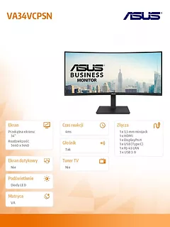 Asus Monitor 34 cale VA34VCPSN