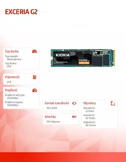 Kioxia Dysk SSD Exceria 2TB NVMe