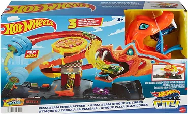 Hot Wheels Tor samochodowy City Odjazdowa pizza Atak kobry