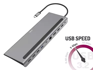 Hama Stacja dokująca USB C 10 portów