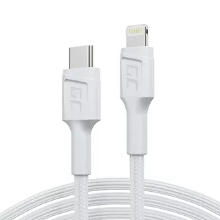 Green Cell Kabel PowerStream USB-C do Lightning 1m MFI, PD, biały