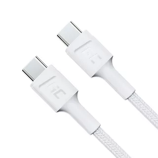 Green Cell Kabel GC PowerStream USB-C do USB-C 1.2m, PD 60W, QC 3.0, biały