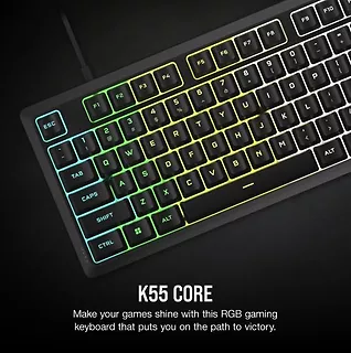 Corsair Klawiatura mechaniczna K55 Core RGB Black