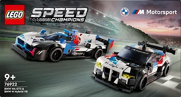 LEGO Klocki Speed Champions 76922 Samochody wyścigowe BMW M4 GT3 & BMW M Hybrid V8