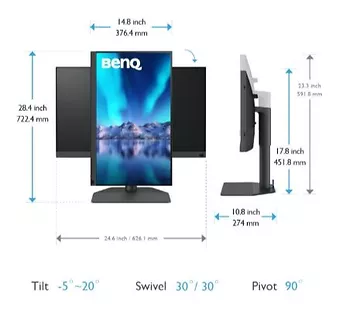 Benq Monitor 27 cali SW272Q 2K LED 5ms/IPS/60HZ/FOTO