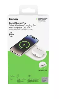 Belkin Ładowarka podwójna BoostCharge Pro Qi2 15W biała