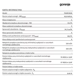 Gorenje Okap teleskopowy TH64E3SGB