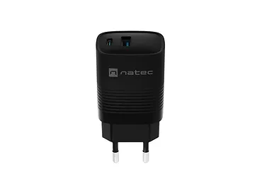 Natec Ładowarka sieciowa Ribera GAN 1X USB-A + 1X USB-C 30W Czarna