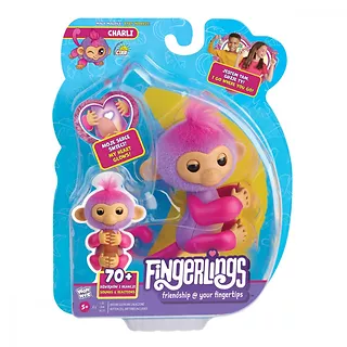 Cobi Figurka interaktywna Fingerlings Małpka Fioletowa Charlie