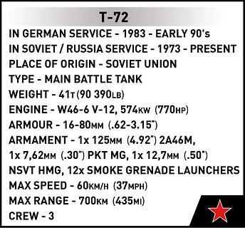 Cobi Klocki Klocki Armed Forces T-72 (East Germany/Soviet)