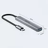 Unitek HUB USB-C; 3x USB-A 2.0 1x USB-A 5 Gbps Aluminiowy