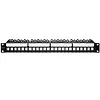 Qoltec Patch panel do szaf RACK 19" | 24 porty | 1U | UTP | Czarny