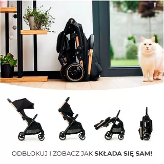 Kinderkraft Wózek spacerowy APINO RAVEN BLACK