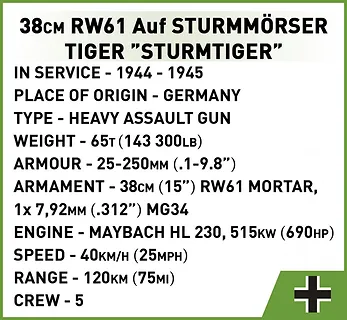 Cobi Klocki Klocki 38 cm Sturmmorser Sturmtiger