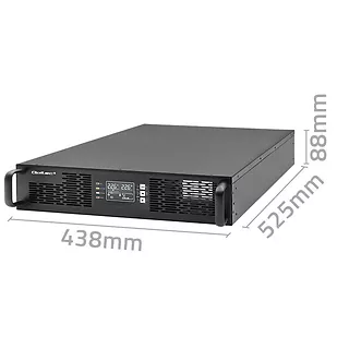 Qoltec Zasilacz awaryjny UPS do RACK | 3kVA | 3000W | Power Factor 1.0 |LCD | On-line