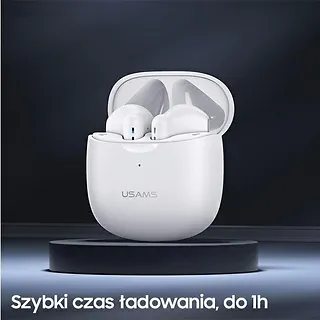 USAMS Słuchawki Bluetooth TWS 5.0 IA Series Białe BHUIA02