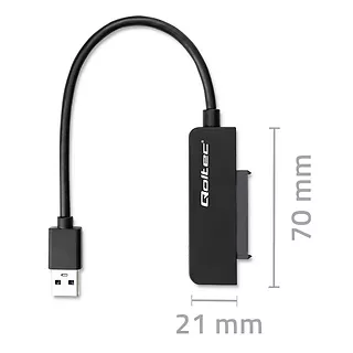 Qoltec Adapter SATA | Przejściówka na dysk SSD HDD 2.5" | USB 3.0 | Super speed 5Gb/s | 2TB