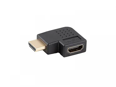 Lanberg Adapter HDMI(M)-HDMI(F) 4K katowy lewo czarny AD-HDMI-05