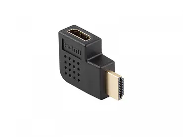 Lanberg Adapter HDMI(M)-HDMI(F) 4K katowy lewo czarny AD-HDMI-05