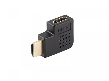 Lanberg Adapter HDMI(M)-HDMI(F) 4K kątowy prawo czarny AD-HDMI-06