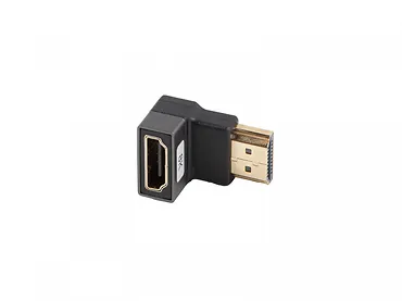 Lanberg Adapter HDMI(M)-HDMI(F) 8K kątowy dół aluminium srebrny