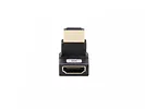 Lanberg Adapter HDMI(M)-HDMI(F) 8K kątowy góra aluminium srebrny AD-HDMI-08