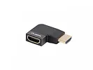 Lanberg Adapter HDMI(M)-HDMI(F) 8K kątowy prawo aluminium srebrny       AD-HDMI-10