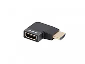 Lanberg Adapter HDMI(M)-HDMI(F) 8K kątowy prawo aluminium srebrny       AD-HDMI-10