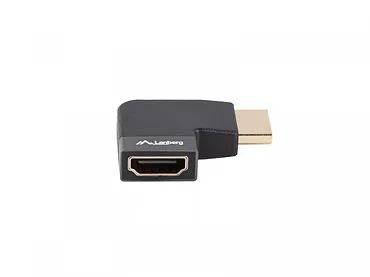 Lanberg Adapter HDMI(M)-HDMI(F) 8K kątowy prawo aluminium srebrny       AD-HDMI-10