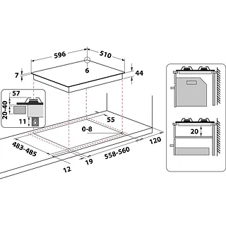 Hotpoint-Ariston Płyta gazowa szklana HAGS62FBK