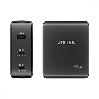 Unitek Ładowarka Sieciowa GAN 3 Porty 2x USB-C 1x USB-A 140W; P1115A