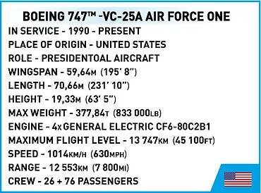 Cobi Klocki Klocki Boeing 747 Air Force One