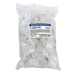 LogiLink Wtyki RJ45 8P8C UTP do kabli płaskich, 100szt.