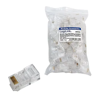 LogiLink Wtyki RJ45 8P8C UTP do kabli płaskich, 100szt.