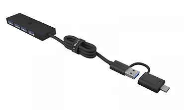 IcyBox Hub IB-HUB1424-C3 4-Port USB Typ-A, złącze Typ-C/A