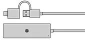 IcyBox Hub IB-HUB1424-C3 4-Port USB Typ-A, złącze Typ-C/A