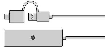 IcyBox Hub IB-HUB1424-C3 4-Port USB Typ-A, złącze Typ-C/A