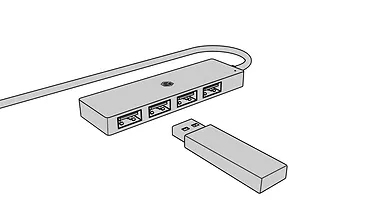 IcyBox Hub IB-HUB1424-C3 4-Port USB Typ-A, złącze Typ-C/A