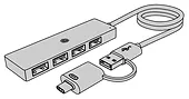 IcyBox Hub IB-HUB1424-C3 4-Port USB Typ-A, złącze Typ-C/A