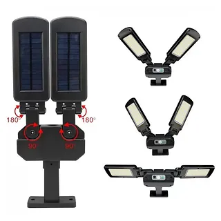 Maclean Solarna lampa uliczna LED z czujnikiem i pilotem MCE447