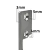 Qoltec Dwustronny prosty szyld do elektrozaczepu | Blacha zaczepowa |   110mm | Stal nierdzewna