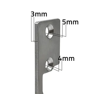 Qoltec Dwustronny prosty szyld do elektrozaczepu | Blacha zaczepowa |   110mm | Stal nierdzewna