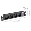 Qoltec Listwa zasilająca PDU do RACK 10" | 1U | 16A | 4xFrench | 1.8m