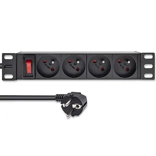 Qoltec Listwa zasilająca PDU do RACK 10" | 1U | 16A | 4xFrench | 1.8m