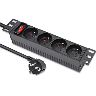 Qoltec Listwa zasilająca PDU do RACK 10" | 1U | 16A | 4xFrench | 1.8m