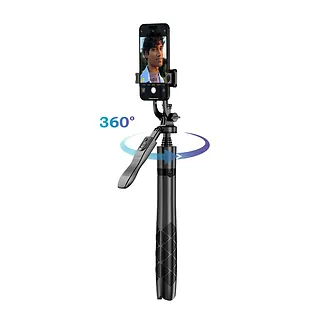 CRONG Aluminiowy selfie stick Bluetooth tripod