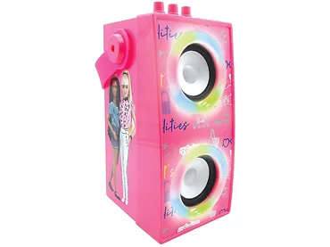 Lexibook Barbie – Przenośny głośnik Bluetooth z mikrofonem, efektami świetlnymi, karaoke, bezprzewodowy,