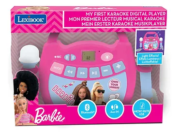 Głośnik karaoke Barbie z mikrofonami